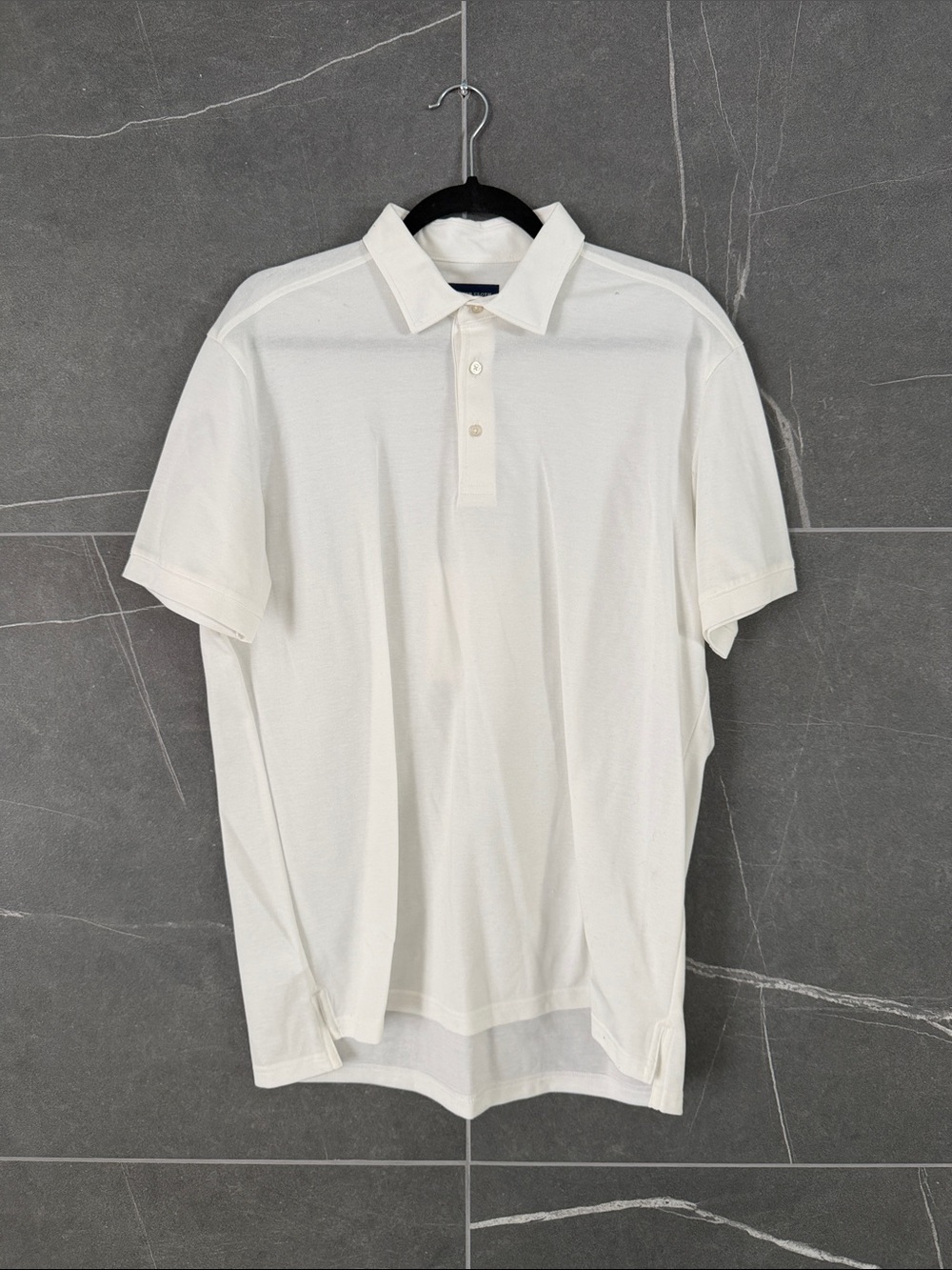 Proper Cloth White Performance Polo - Men’s Large